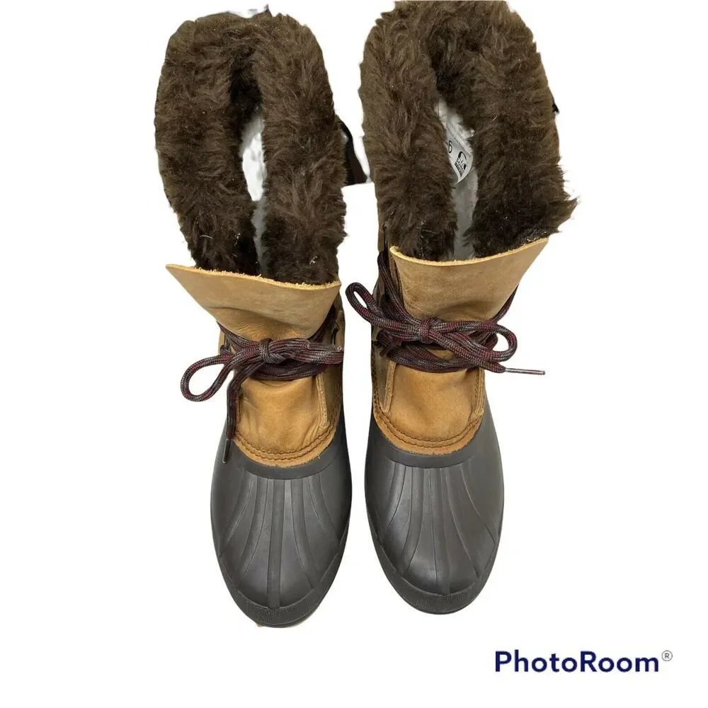 Sorel Badger Waterproof Winter Boots Tan/Brown Size 6